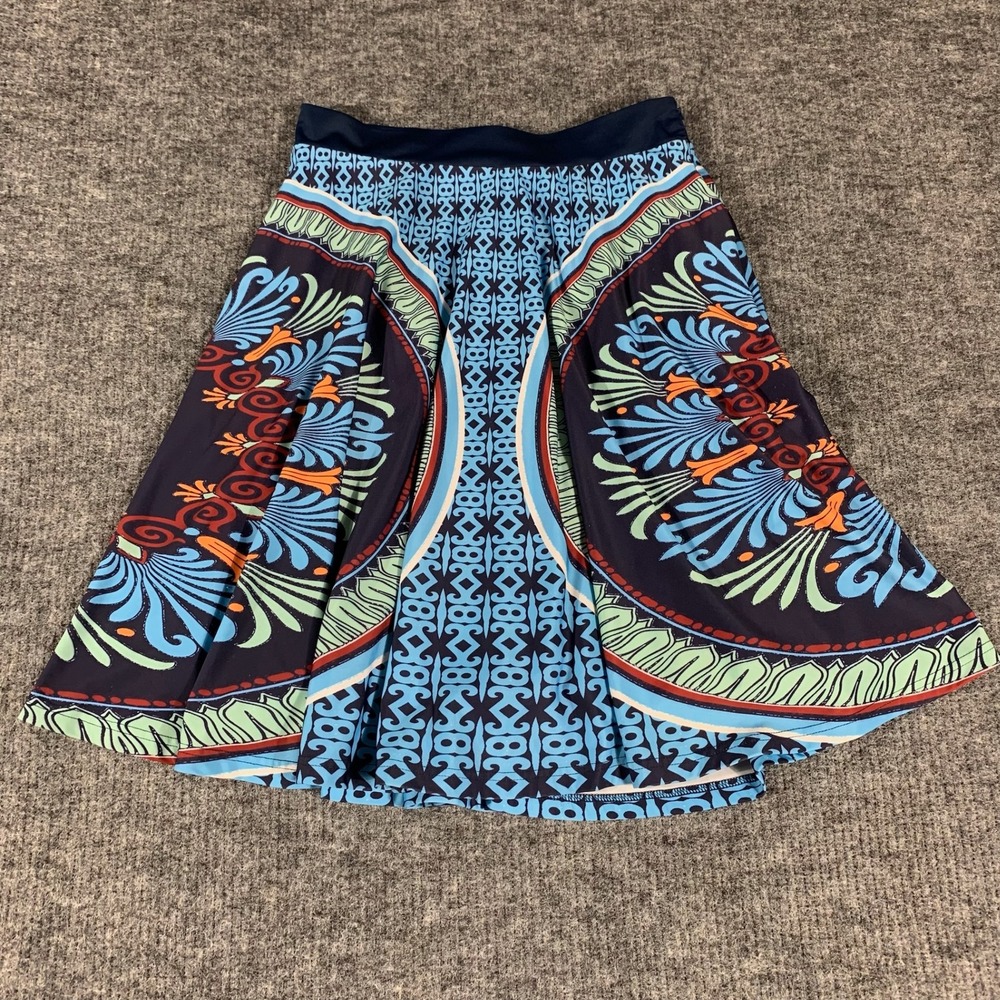 Aryeh Skirt Womens Small Blue Medallion Print A Line Mini Boho Lined Luxury